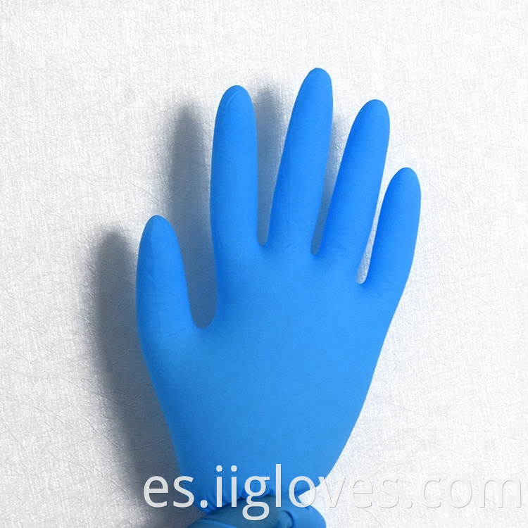 100 piezas Guantes de nitrilo desechables Guantes del nitrilo azul delgado Cocina sólida Uso